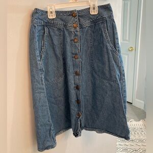Forever 21 midi western style Jean skirt size 25